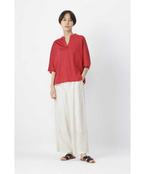 「human woman」 7分袖カットソー MEDIUM グリーン レディース_画像7