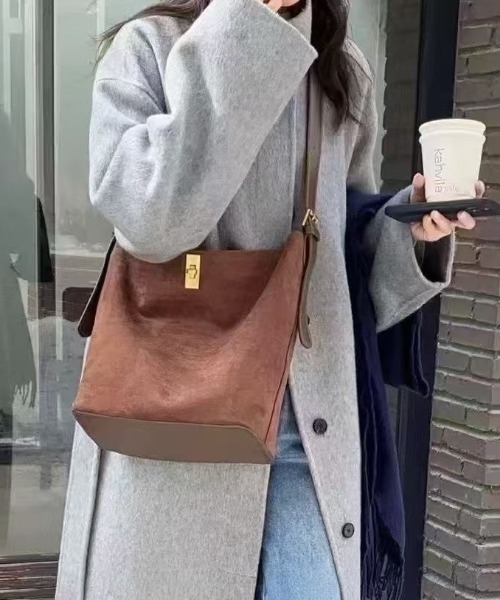 トートバッグ スエードタッチワンハンドルバッグ レディース