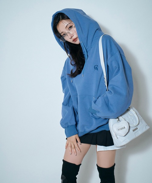 ANDGEEBEE（アンジービー） パーカー UNISEX 裏起毛パッチロゴパーカー