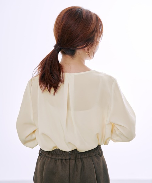 COHINA（コヒナ） ブラウス シャツ ラッフルカラーデザインブラウス 
