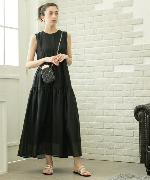 「OPAQUE.CLIP」 ノースリーブワンピース 38 ブルー系その他 レディース_画像3