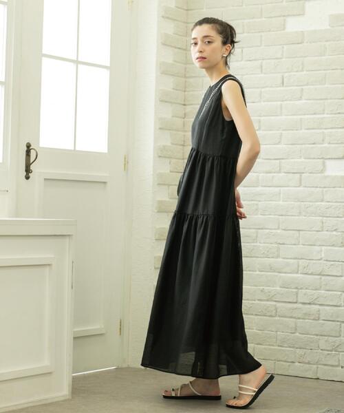 「OPAQUE.CLIP」 ノースリーブワンピース 38 ブルー系その他 レディース_画像4