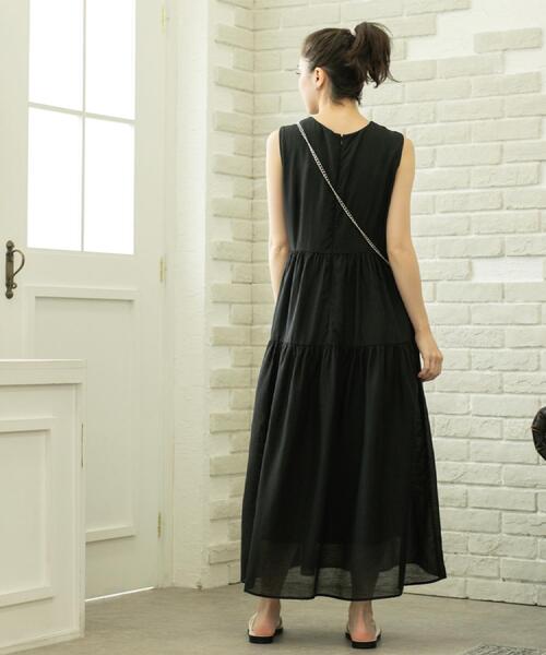 「OPAQUE.CLIP」 ノースリーブワンピース 38 ブルー系その他 レディース_画像9