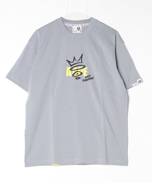 「AAPE BY A BATHING APE」 半袖Tシャツ X-LARGE ライトグレー メンズ_画像2