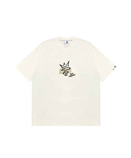 「AAPE BY A BATHING APE」 半袖Tシャツ X-LARGE ライトグレー メンズ_画像4