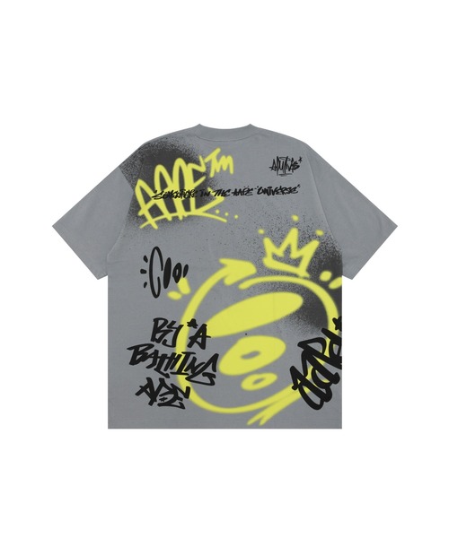 「AAPE BY A BATHING APE」 半袖Tシャツ X-LARGE ライトグレー メンズ_画像8