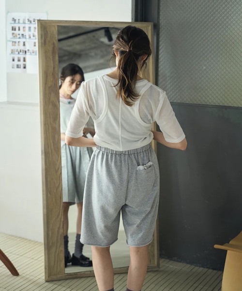 スウェットパンツ ジャージ sweat lace half pants レディース