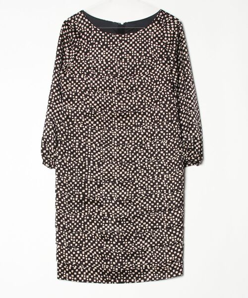 EPOCA（エポカ） ドット柄長袖ワンピース 40 ブラック レディース