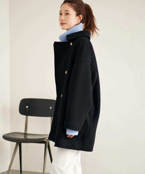 FRAMeWORK（フレームワーク） ピーコート 36 ネイビー レディース