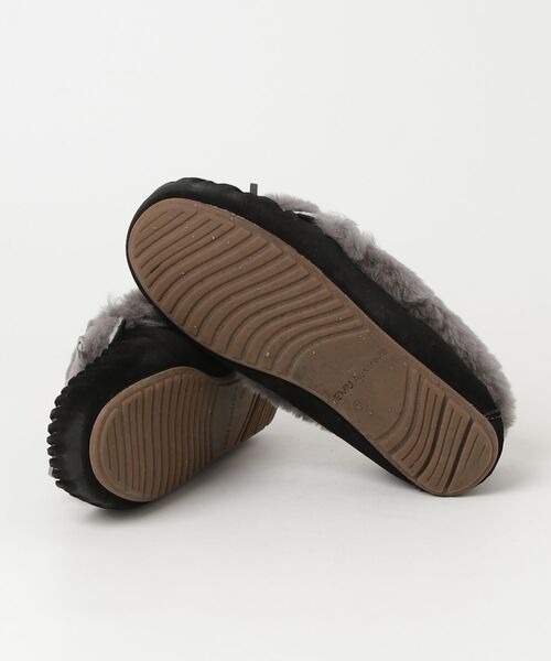 「EMU Australia」 モカシンシューズ W6 ブラック レディース_画像3