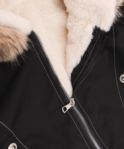 dispark ブルゾン アウター DISPARK/フェイクファーフードボンバー