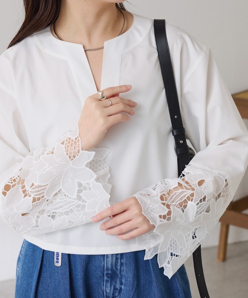 【GALLARDA GALANTE】刺繍レースブラウス COLLAGE GALLARDAGALANTE（コラージュ ガリャルダガランテ） ブラウス