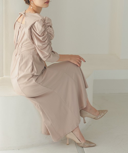 「Kana」 半袖ワンピース M ネイビー レディース_画像7