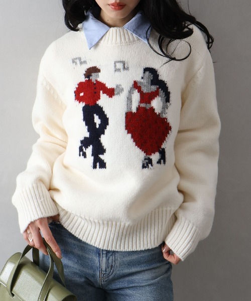 Libby&Rose（リビーアンドローズ） ニット セーター DANCEジャガード