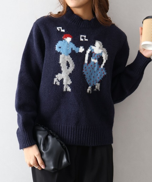 最終価格！ロシャス　ニット Libby&Rose（リビーアンドローズ） ニット セーター DANCEジャガード