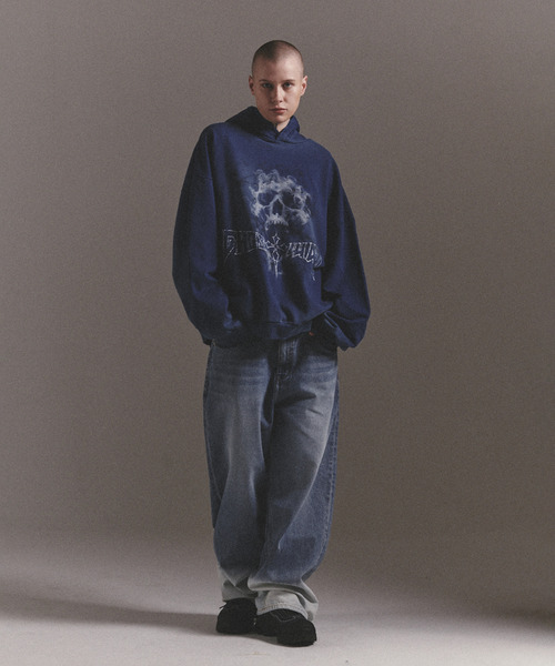 「LIBERE」 プルオーバーパーカー SMALL ブラック メンズ_画像2