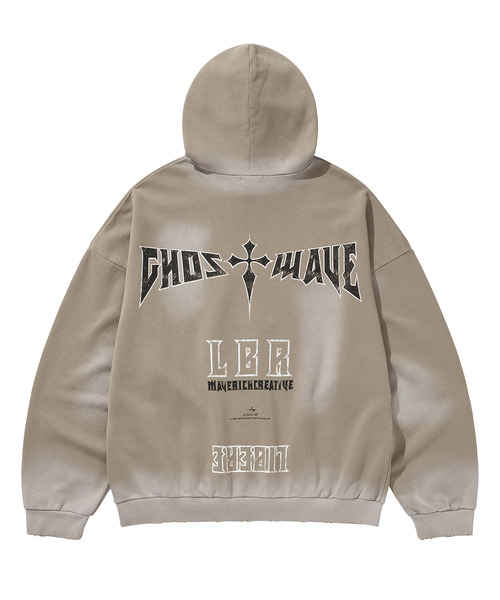 「LIBERE」 プルオーバーパーカー SMALL ブラック メンズ_画像5