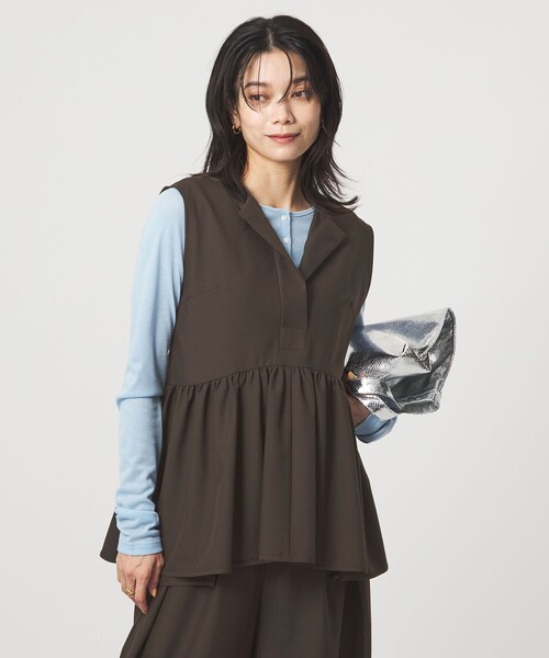 mal.セレクト　プライオリティ　ブラウスノースリーブ allureville（アルアバイル） ブラウス シャツ LISAジオメトリック