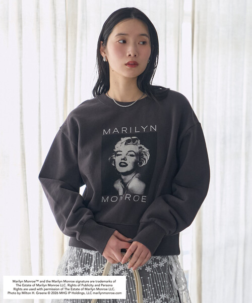 【アメリ】グラフィック フォト プリント スウェット トレーナー グレー×カーキ SHIPS any トレーナー スウェット 「SHIPS any別注」THE KNiTS:「洗濯