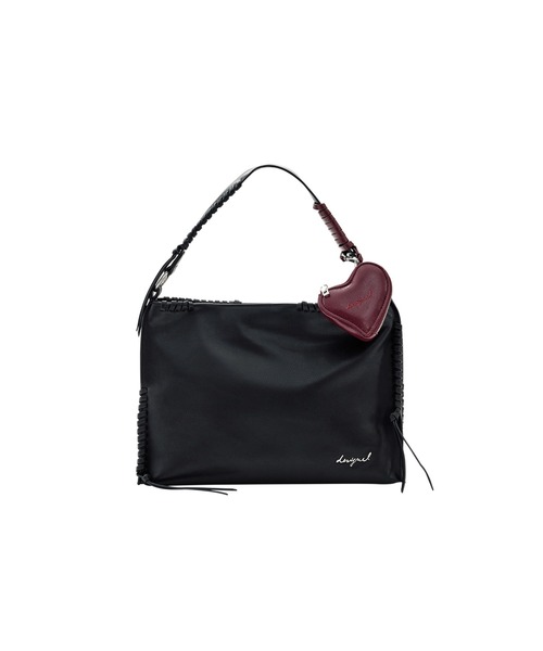 Desigual(デシグアル) ショルダーバッグ U - 黒×白×ブラウン レザー デシグアル Desigual ミニショルダーバッグ （ブラウン