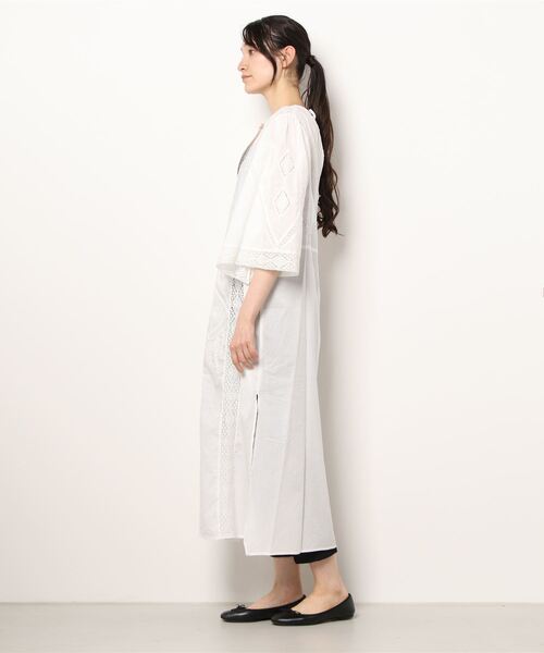 「sara mallika」 7分袖ワンピース M ブラック レディース_画像2