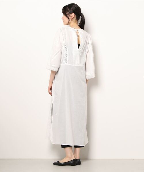 「sara mallika」 7分袖ワンピース M ブラック レディース_画像3