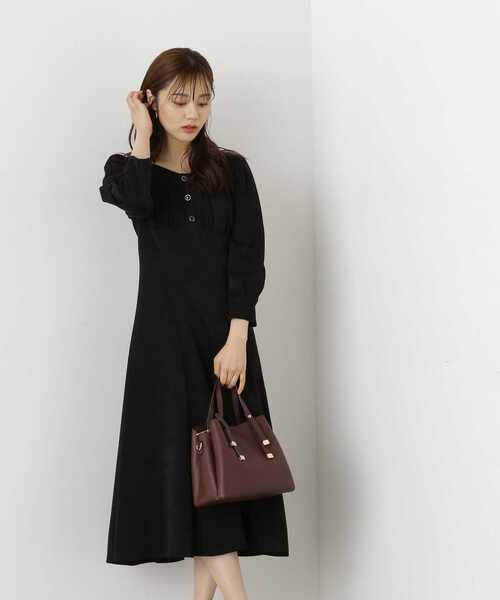 「PROPORTION BODY DRESSING」 7分袖ワンピース MEDIUM ベージュ レディース_画像5
