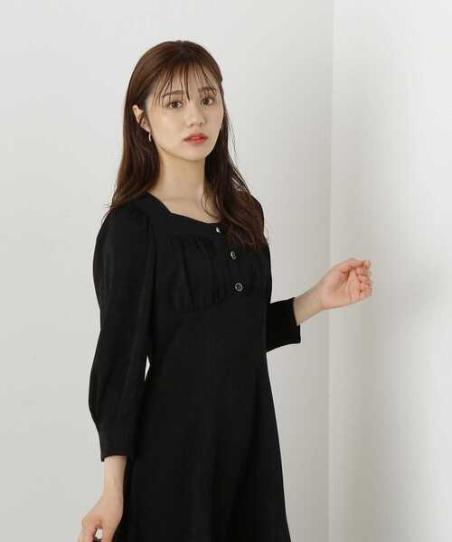 「PROPORTION BODY DRESSING」 7分袖ワンピース MEDIUM ベージュ レディース_画像7