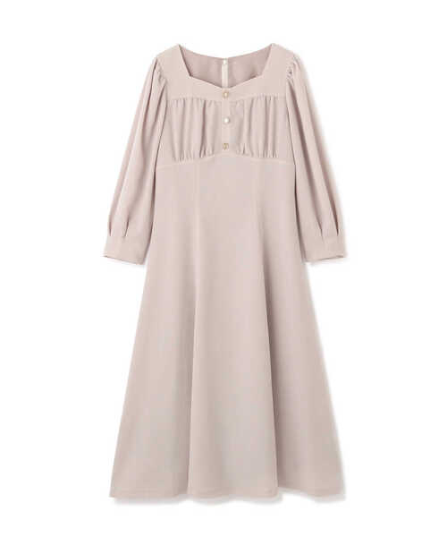 「PROPORTION BODY DRESSING」 7分袖ワンピース MEDIUM ベージュ レディース_画像9