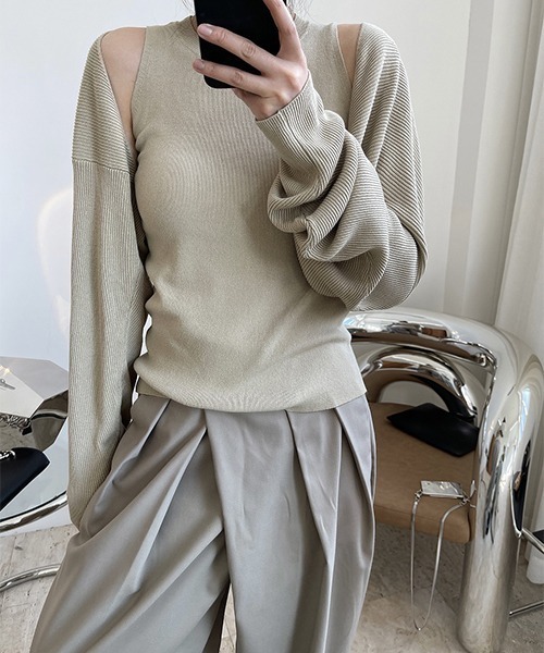 「chuclla」 ニットアンサンブル FREE ブラック レディース_画像8