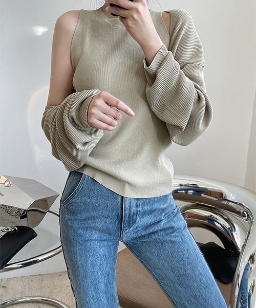 「chuclla」 ニットアンサンブル FREE ブラック レディース_画像9