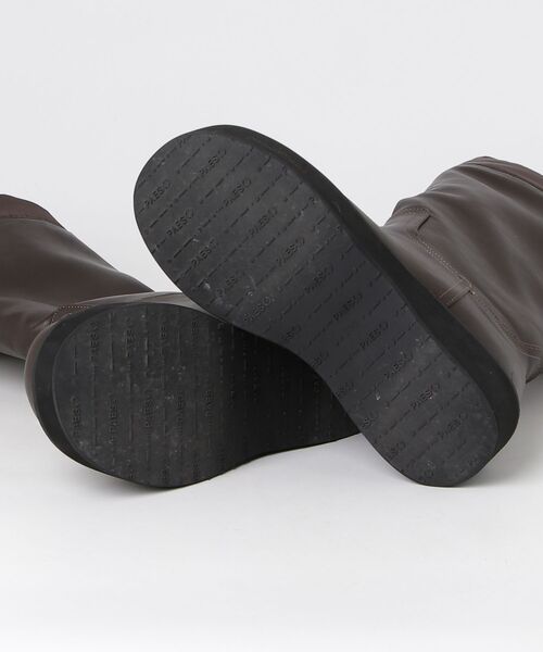 「PAES」 ロングブーツ 23cm ブラウン レディース_画像3