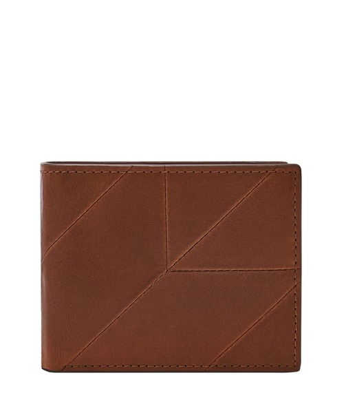 FOSSIL メンズ 二つ折り財布 ブラウン レザー FOSSIL（フォッシル） 二つ折り 二つ折り財布 財布 二つ折り財布