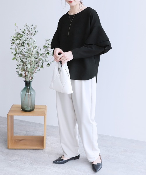 「reca」 長袖カットソー FREE アイボリー レディース_画像3