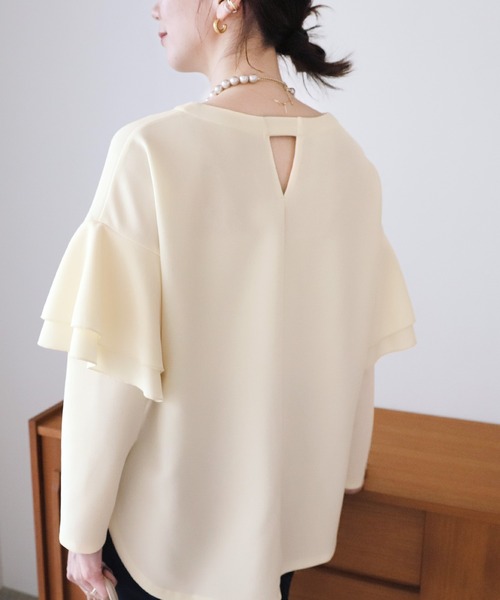 「reca」 長袖カットソー FREE アイボリー レディース_画像4