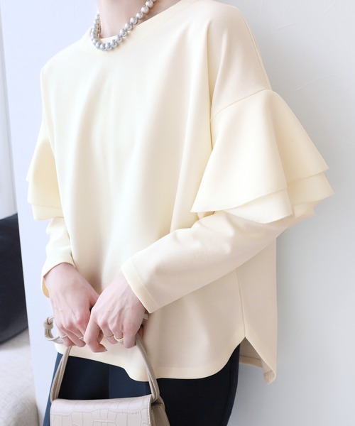 「reca」 長袖カットソー FREE アイボリー レディース_画像5