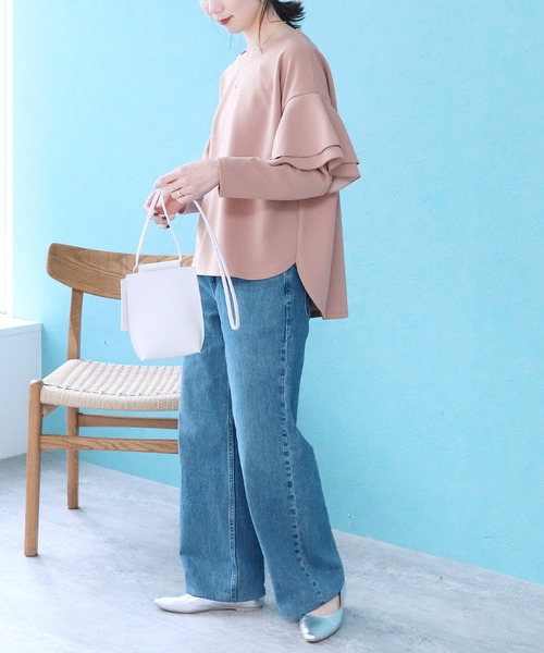 「reca」 長袖カットソー FREE アイボリー レディース_画像9