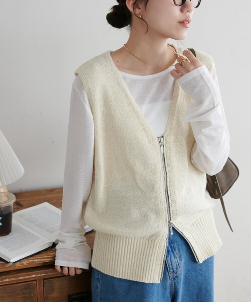 Discoat（ディスコート） ベスト ジレ 「SS先行予約」ブークレジップ