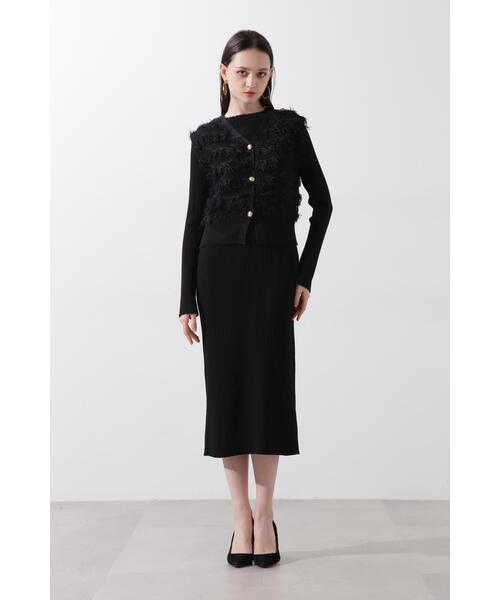 「PINKY&DIANNE」 ニットベスト 38 ブラック レディース_画像3