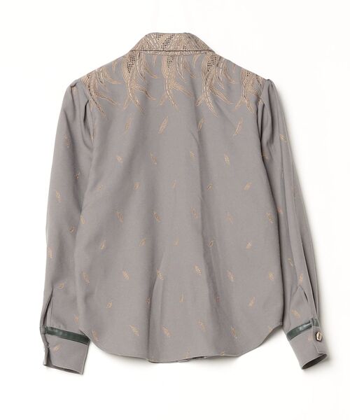 「MURRAL」 花柄長袖シャツ 1 グレー レディース_画像2
