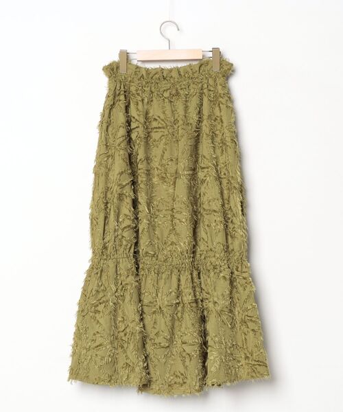 「Dignite collier」 レースロングスカート FREE グリーン レディース_画像2