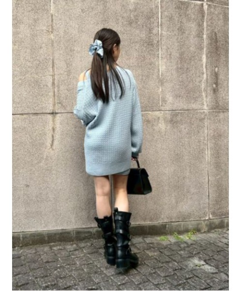 LILY BROWN（リリーブラウン） ワンピース ツイーディーカーデセット