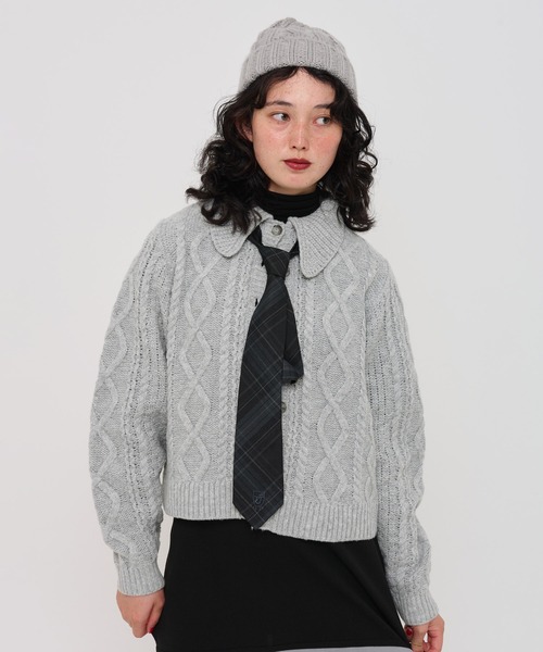 TINA：JOJUN（ティーナジョジュン） ニットカーディガン M レッド
