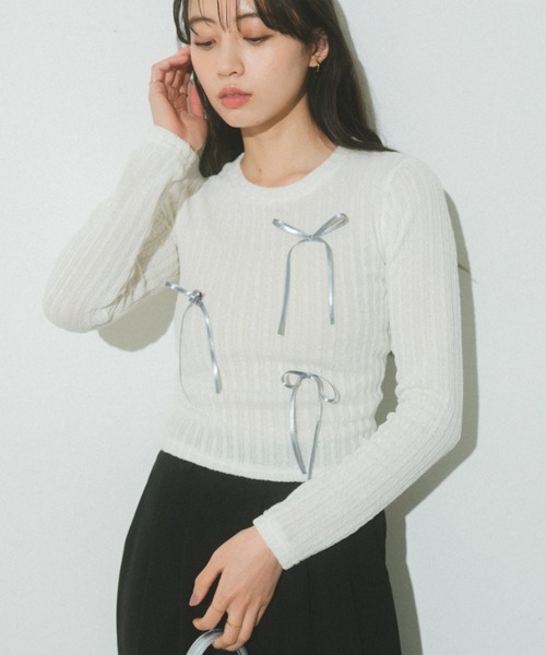 「Auntie Rosa」 長袖カットソー FREE グレー レディース_画像2