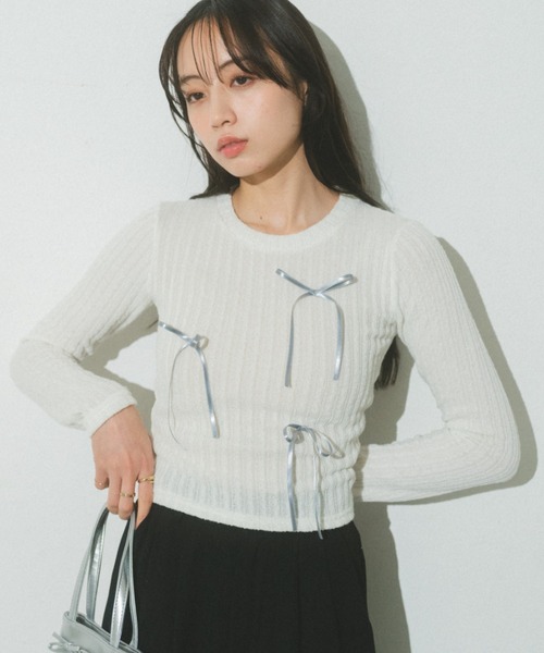 「Auntie Rosa」 長袖カットソー FREE グレー レディース_画像6