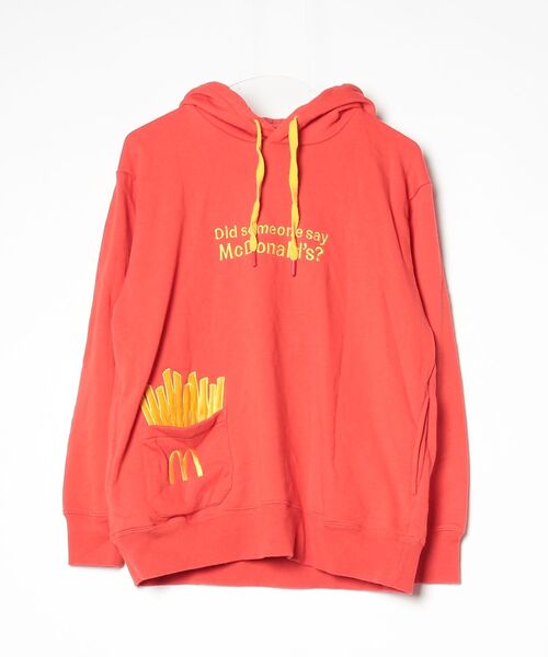 McDonalds」 プルオーバーパーカー「graniphコラボ」 M レッド メンズ