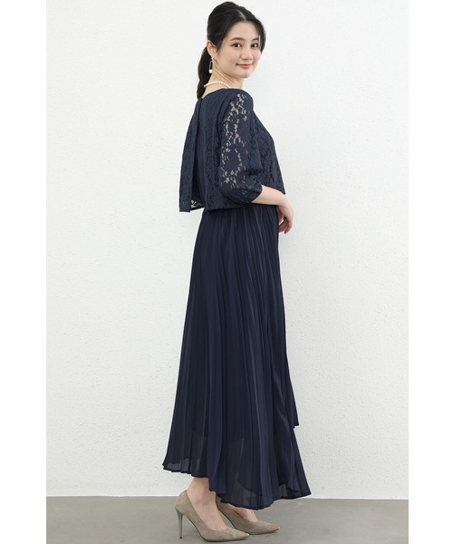 「Cinderella」 7分袖ワンピース MEDIUM ブルー レディース_画像3