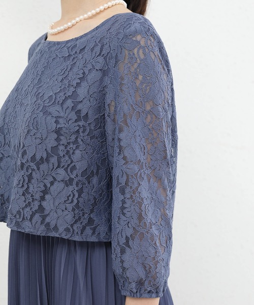 「Cinderella」 7分袖ワンピース MEDIUM ブルー レディース_画像6