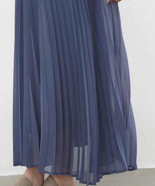 「Cinderella」 7分袖ワンピース MEDIUM ブルー レディース_画像7