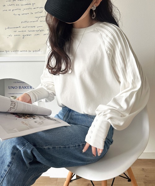 「classicalelf」 長袖カットソー X-LARGE ネイビー レディース_画像3